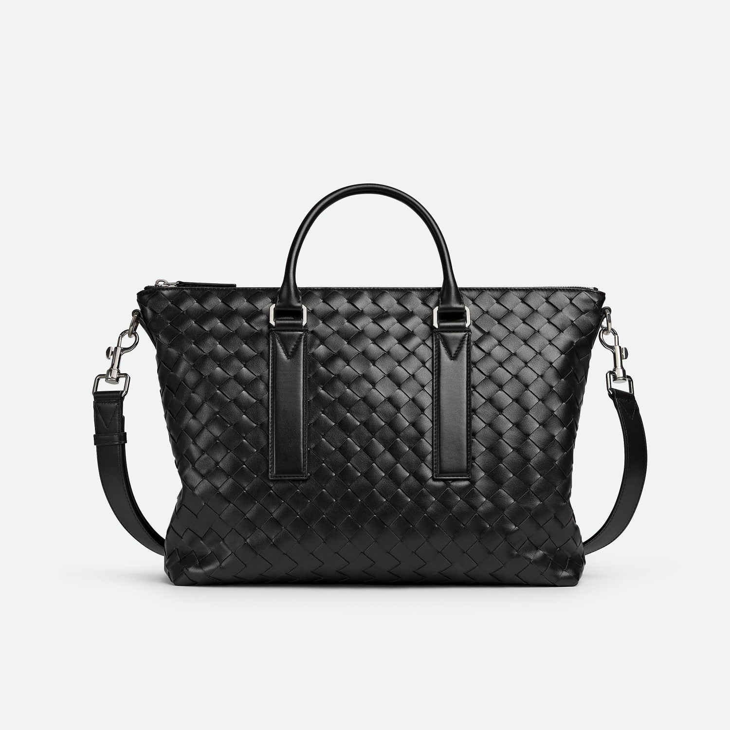 Bottega Veneta Intrecciato Men's Solid Color Adjustable Detachable Shoulder Strap Woven Calfskin Briefcase Handbag Bag Bags #77518