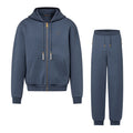 Louis Vuitton Men's Spring and Autumn Blue Embroidery Letter Logo Pearl Pendant Hooded Zipper Jacket Lace-Up Trousers Pants Set Suit #99763