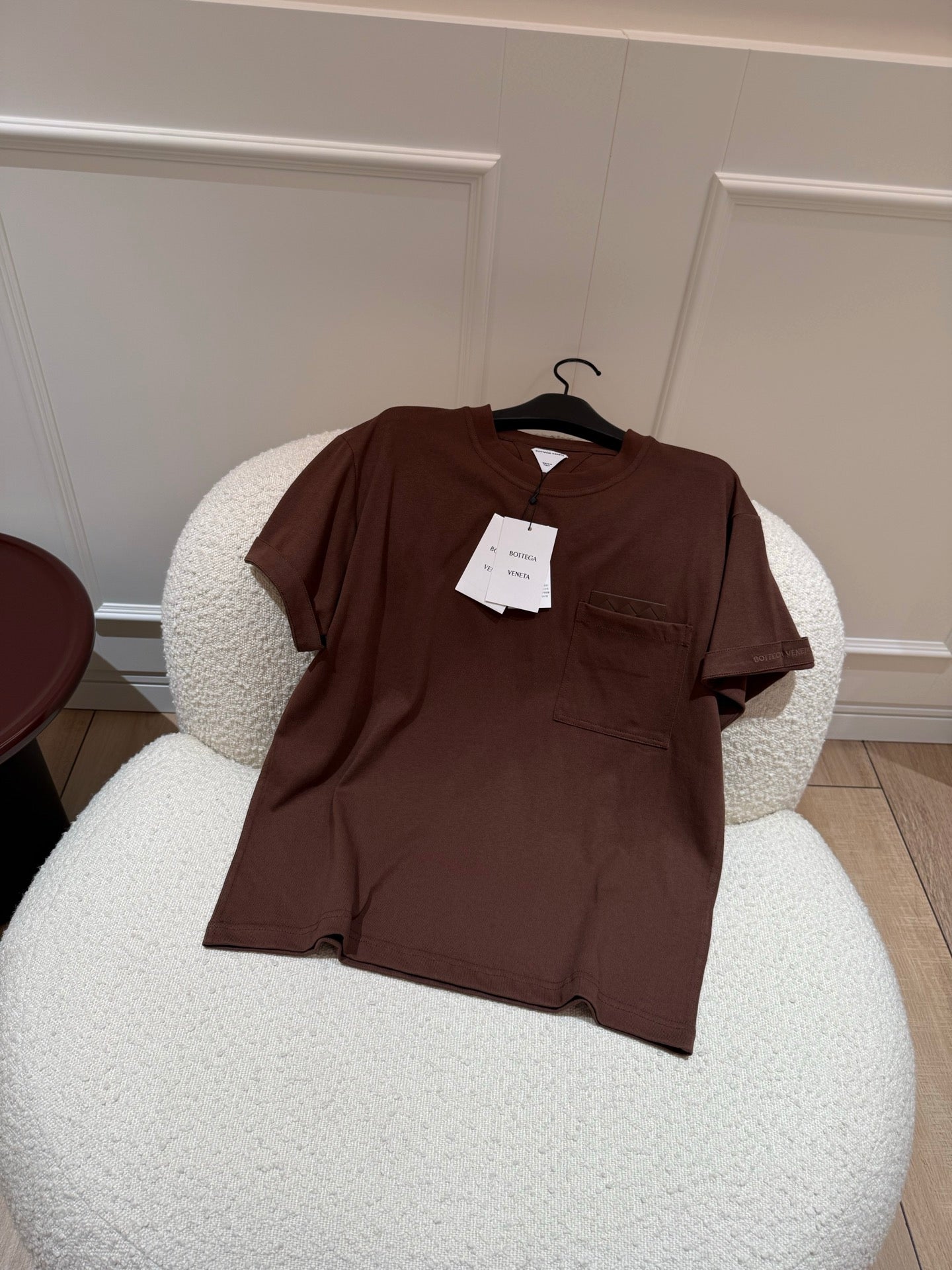 Bottega Veneta Embroidered Logo Cotton T-shirt #377948