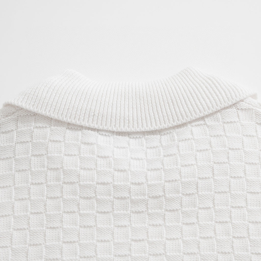 Louis Vuitton Damier Polo Neck Knitted Long Sleeve Pullover Sweater #21884
