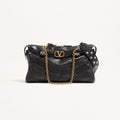 Valentino Garavani Panthea Shoulder Bag In Nappa Leather With Chevron Pattern #333756