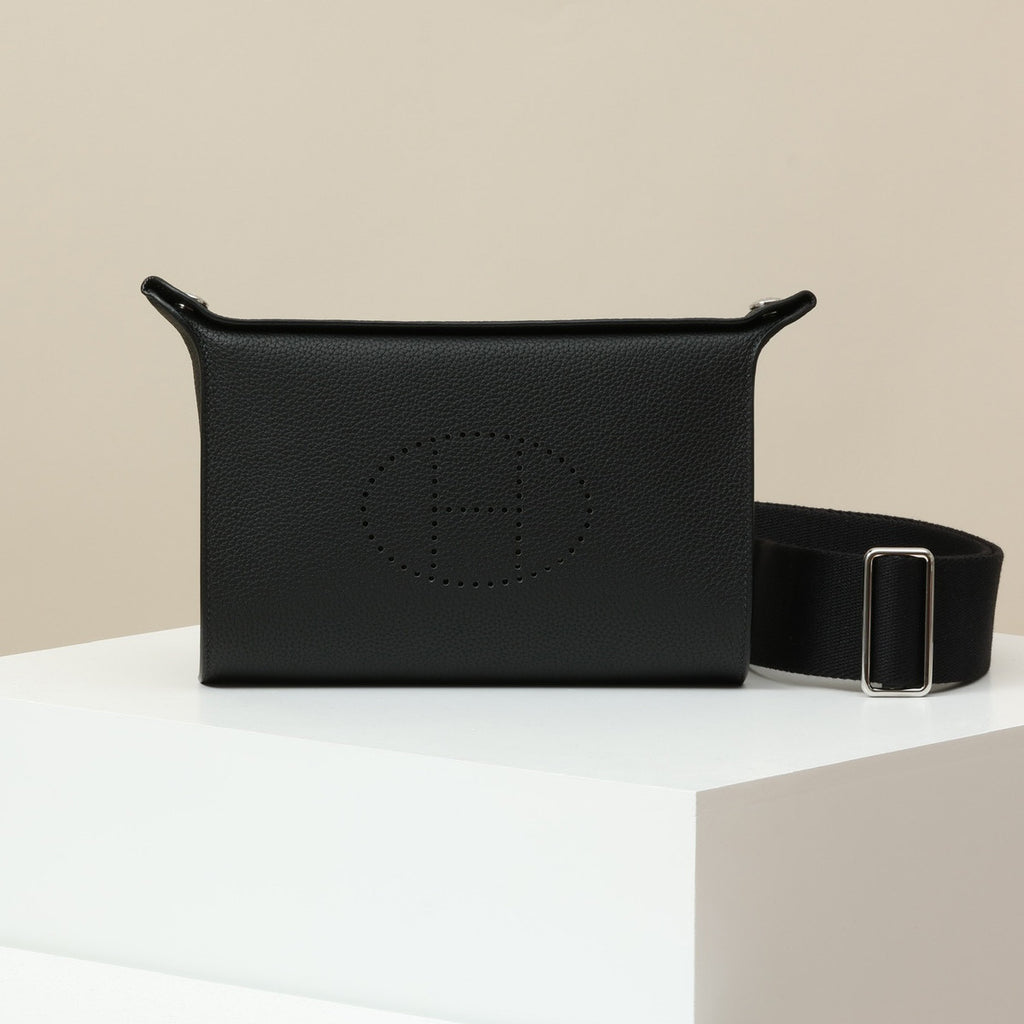 Hermès Videpoches Men's and Women's Fashion Classic Solid Color Leather Adjustable Canvas Strap Shoulder Bag Crossbody Bag Messenger Bag Bags H084283CKAC #78918
