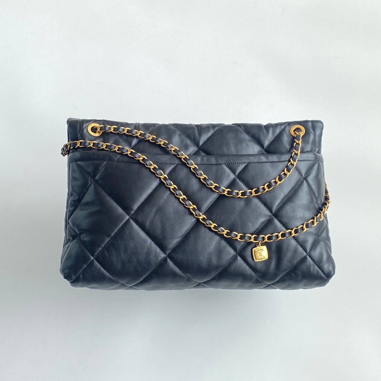 Chanel Women's Fashion Classic Solid Color Double Pocket Flap Bag Chain Shoulder Tote Bag Bags #79115