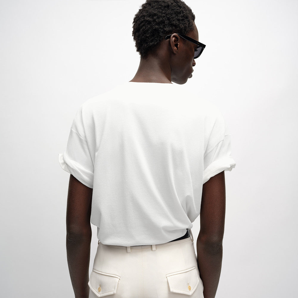 Celine Double Layered T-shirt in Fine Cotton Jersey #335870