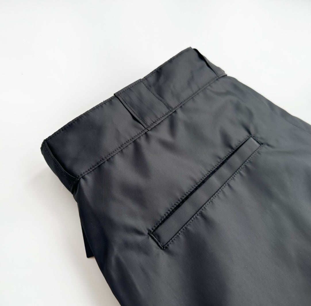 Prada Men's Summer Solid Colour Triangle Logo Nylon Casual Zip Up Shorts #74838
