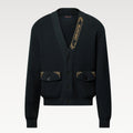 Louis Vuitton Men's Spring And Fall V-Neck Logo Embroidery Single-Breasted Long-Sleeved Solid Color Cotton Blend Cardigan #81267