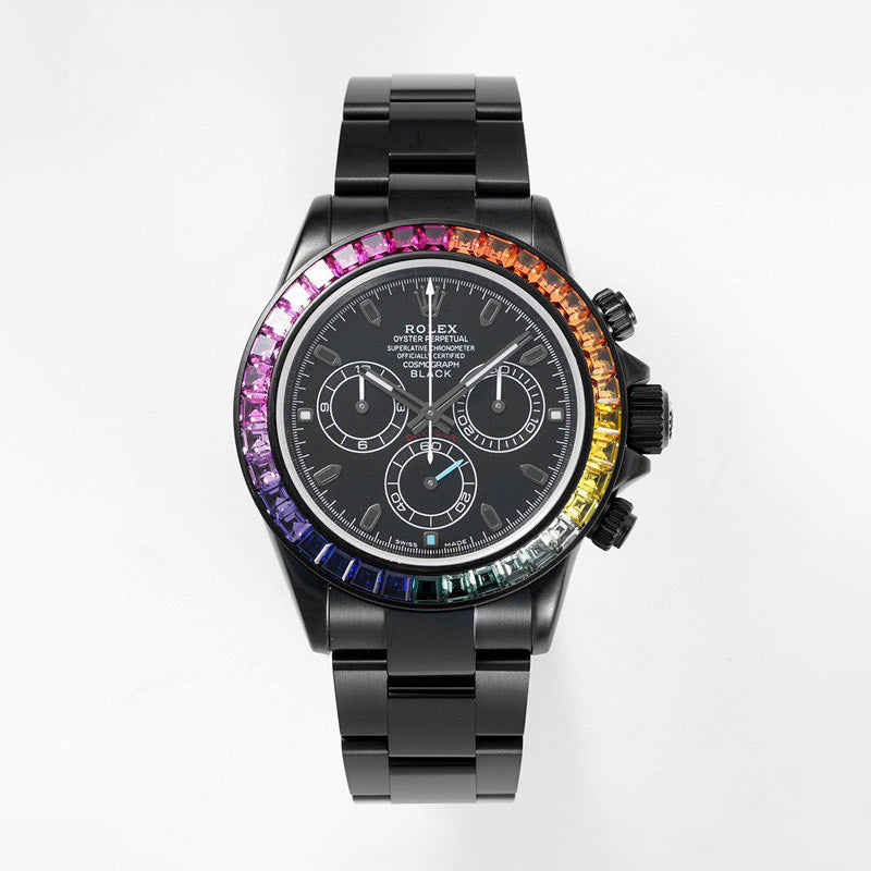 Rolex Mechanical Watch With Black Synthetic Bezel #96923