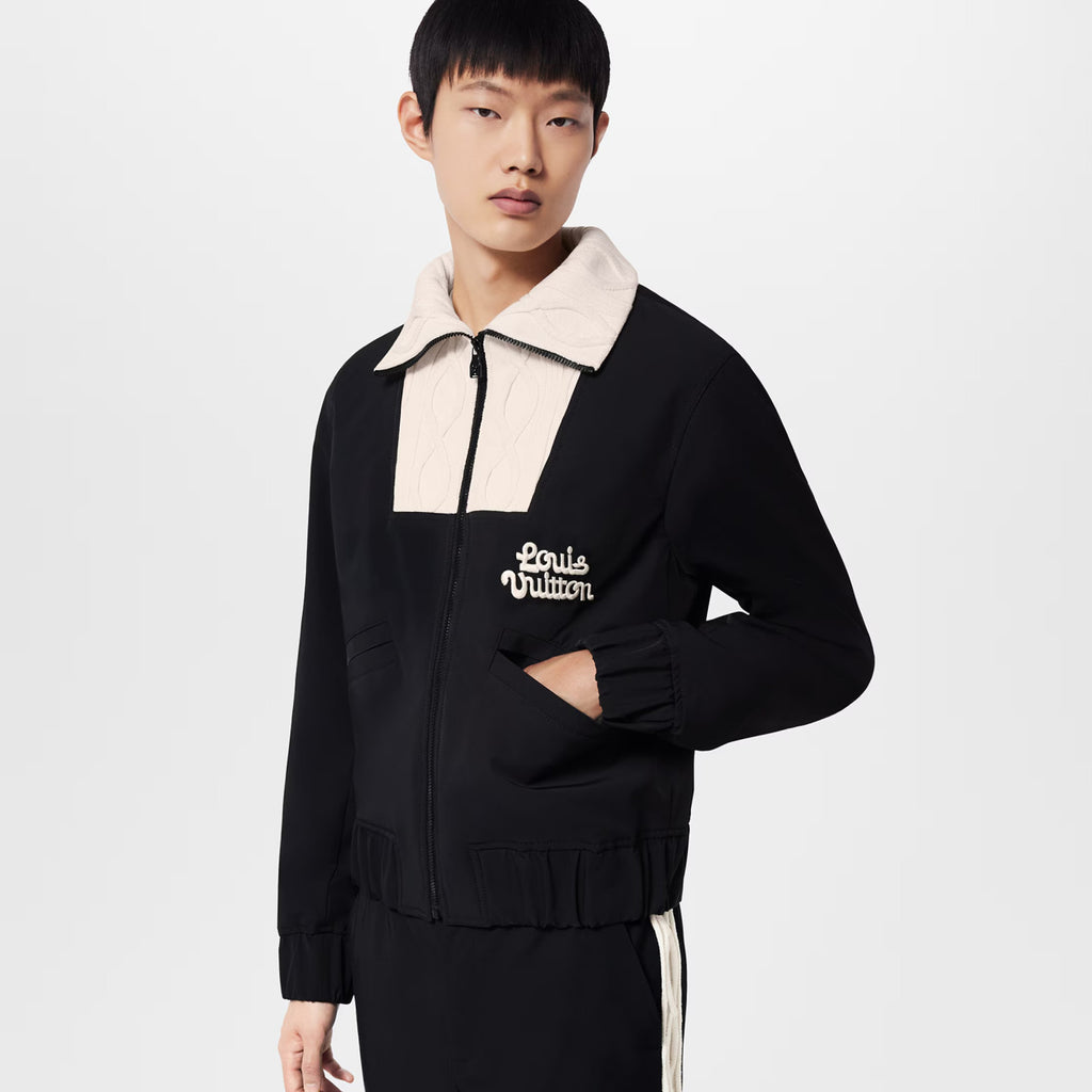 Louis Vuitton Men's Spring and Autumn Color Blocking Logo Embroidery High Collar Zipper Long Sleeve Jacket #72669