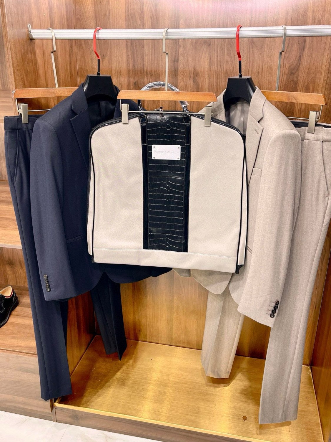 Ermenegildo Zegna Men's Fall And Winter Business High-end Jacket Tide Wool Single-breasted Suit Top Wedding Suit Casual Pants Solid Color Suit Set Ngvp #2439