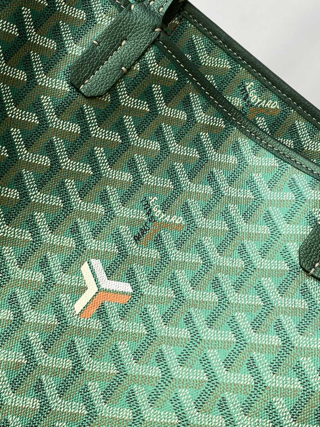 GOYARD Artois Men's Women's Y Word Old Flower Full Print Leather Shoulder Bag Zipper Closure Casual Tote Bags #77388