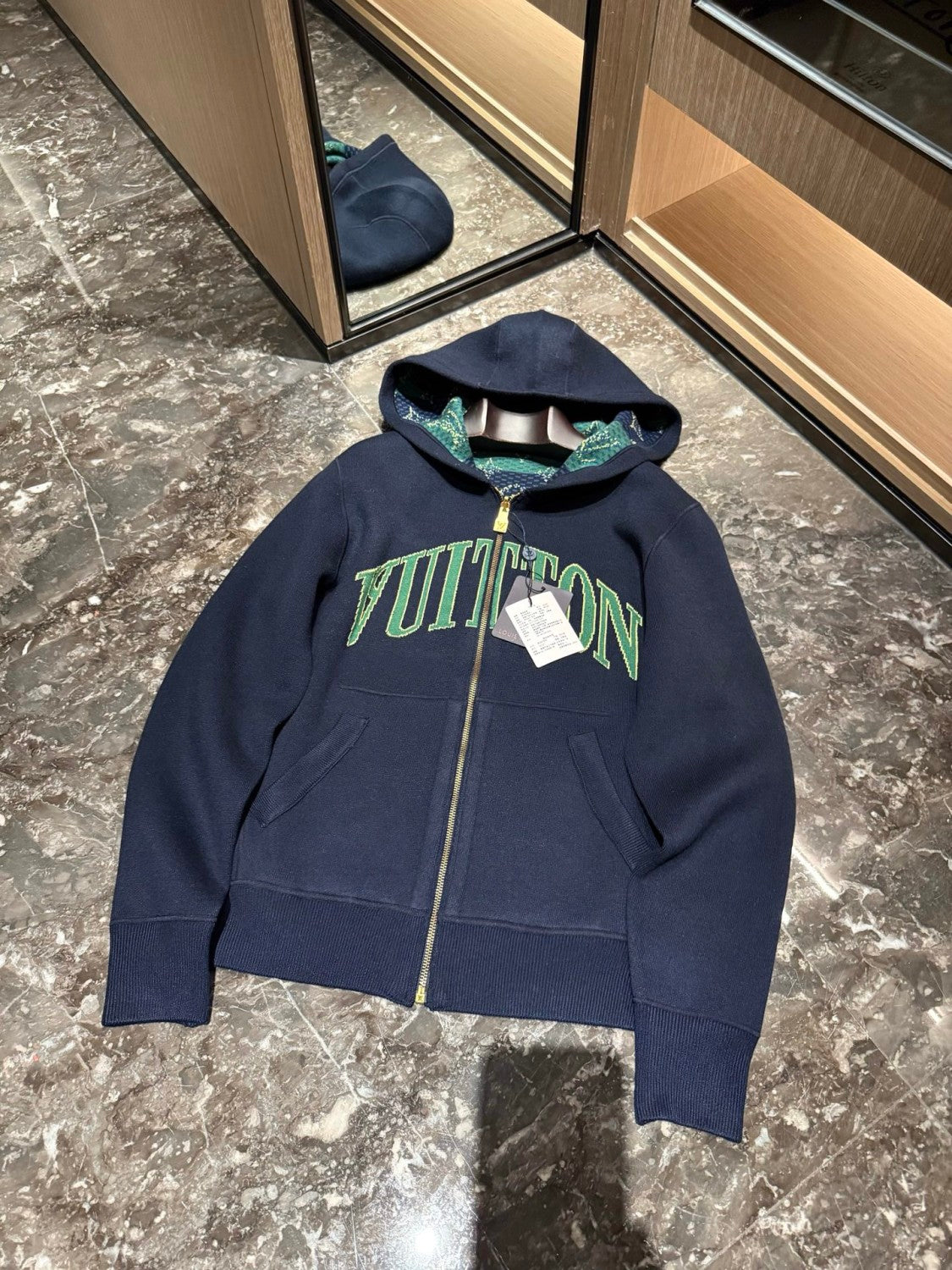 Louis Vuitton MONOGRAM Men's Spring/Fall Fashion Casual Hooded Zipper Letter Print Reversible Jacket #331359