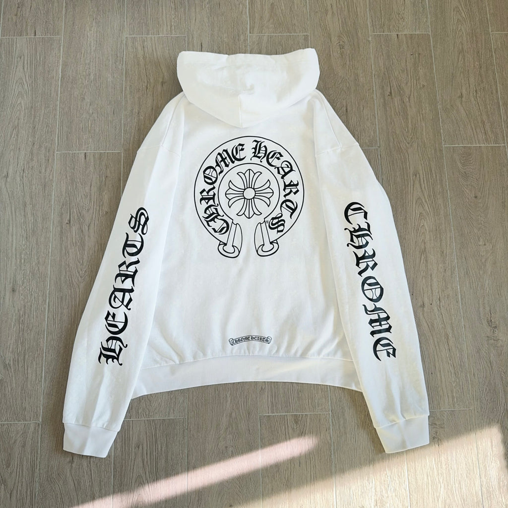 Chrome Hearts All Over Printed Dark Pattern Hooded Sweatshirt Pants #375717