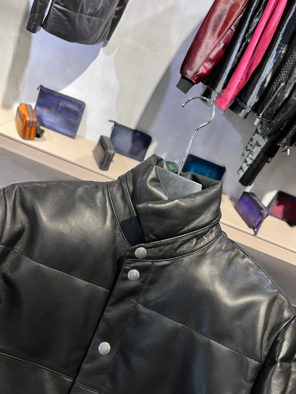 Tom Ford Leather Puffer Down Jacket Ngvp #6822