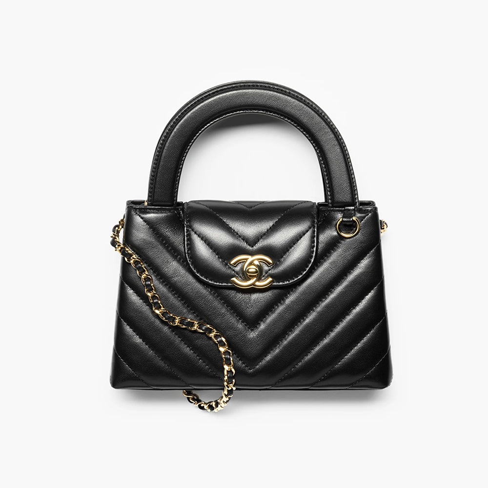 Chanel Product-flag-2026 Spring/summer Mini Tote Bag V-line Kelly Black & Gold Clutch Stylish Sophisticated And Elegant Checkered Flap Bag Bags #196781