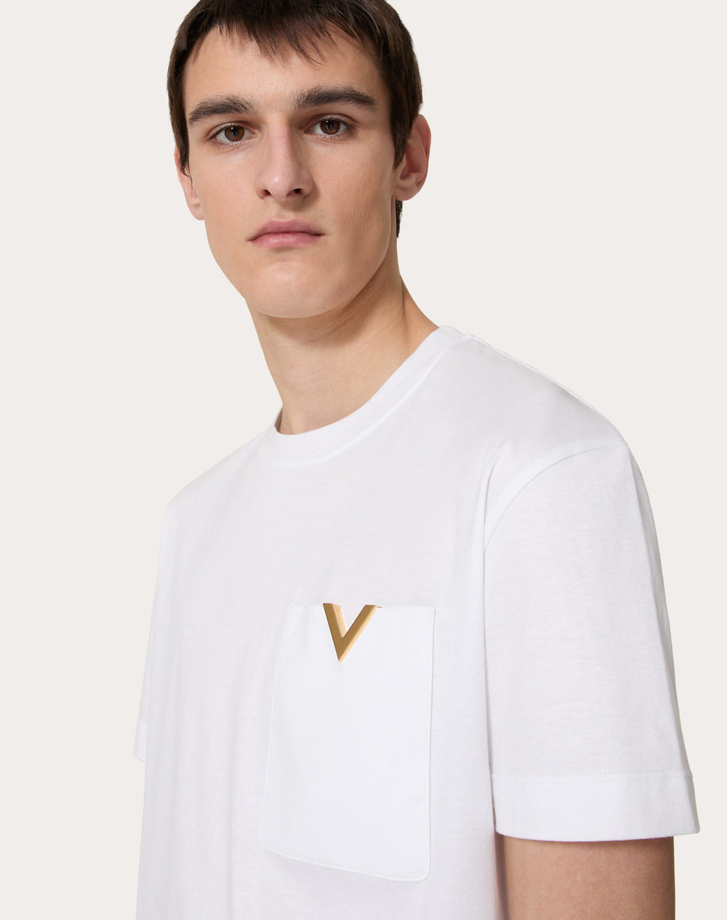 Valentino Men's Spring Summer Cotton Short Sleeve Fashion Casual Pocket Solid Color Simple T-Shirt Ngvp#8768