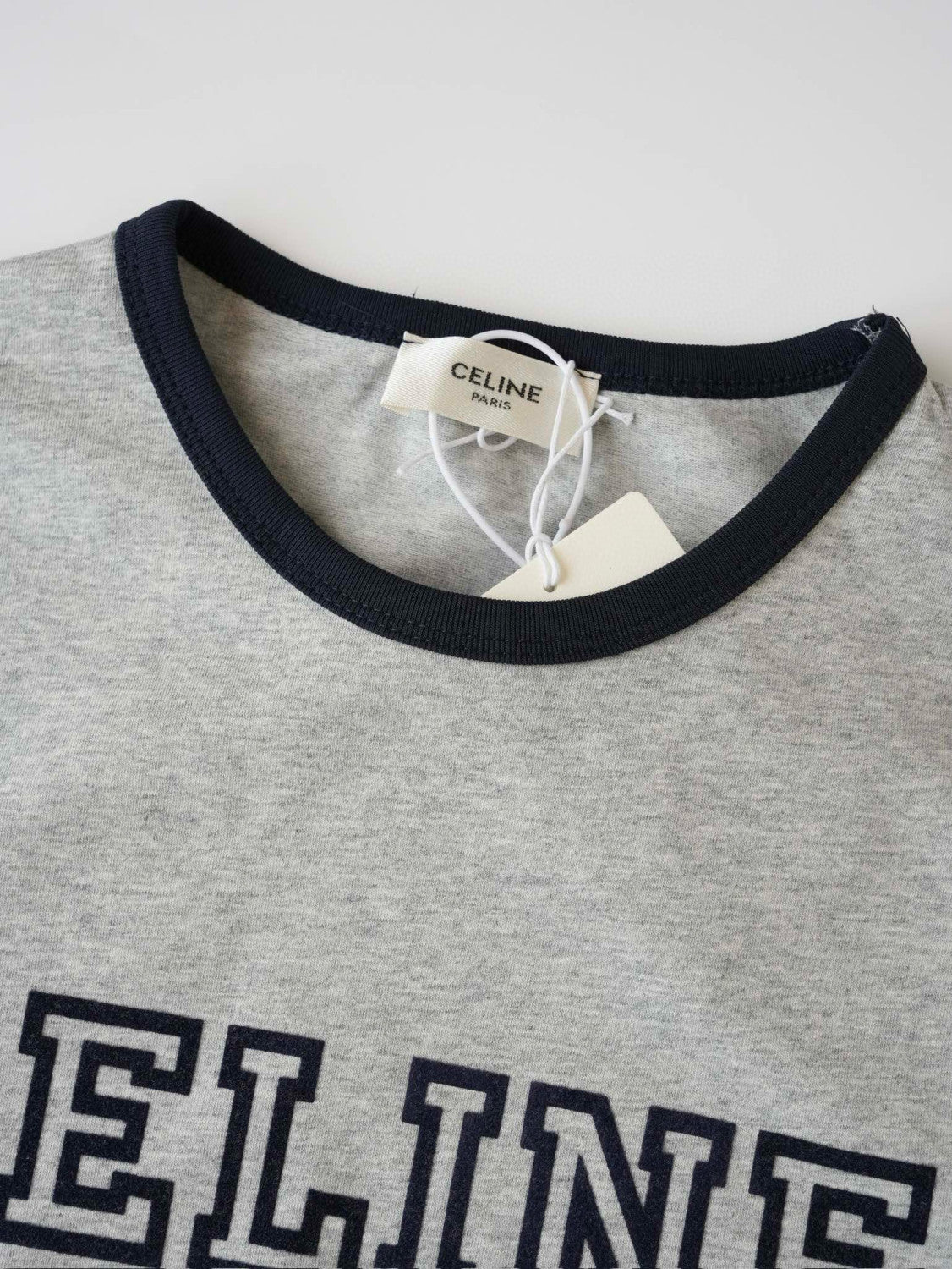 Celine Men's Logo Printed Summer Cotton Jersey Solid Color Round Neck Short Sleeve T-Shirt #76964