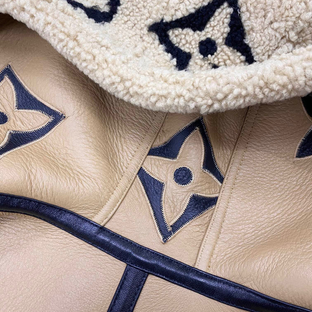 Louis Vuitton 100% Wool jacket leather coat Jacket #59269