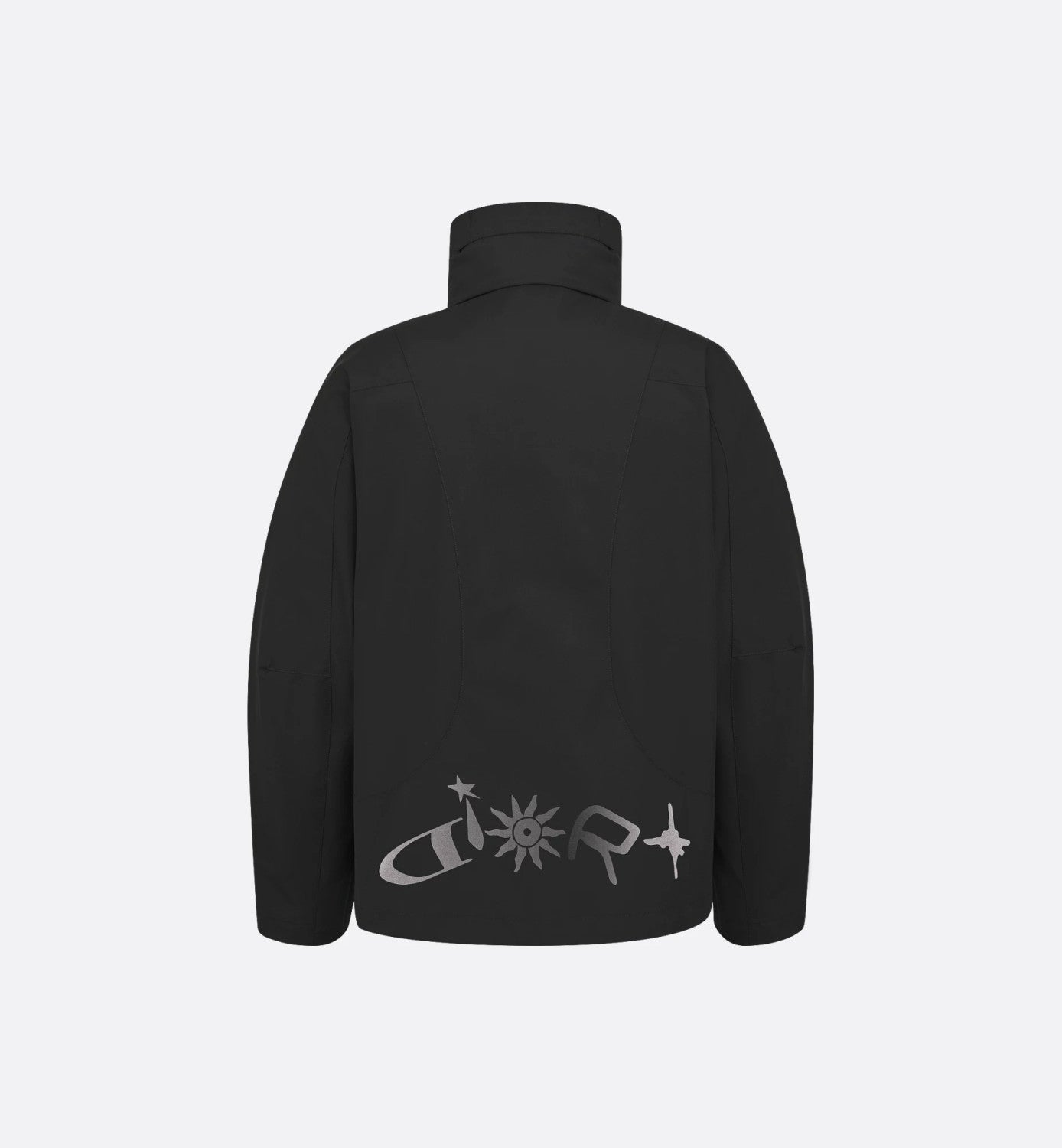 Dior And Lewis Hamilton Parker Coat Men's Fall And Winter Hooded Zipper Black Jacket Fashion Trend Logo Short Jacket #81418