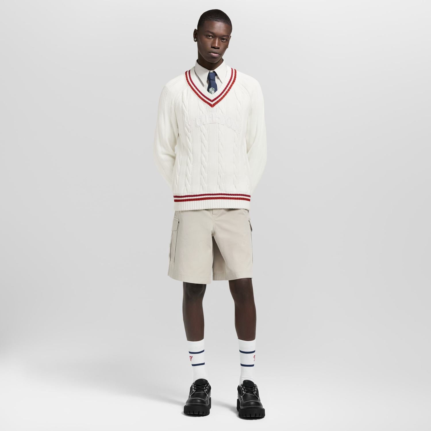 Louis Vuitton Preppy V-Neck Cable Pullover #337099