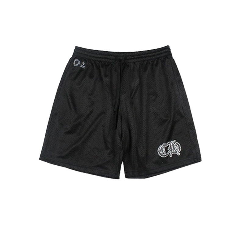 Chrome Hearts Men's Spring/Summer Printed Stretch Drawstring Loose Fit Athletic Shorts Black  #98521