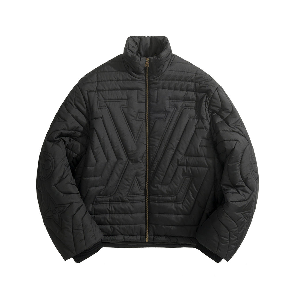 Louis Vuitton Men's and Women's Autumn/Winter Fashion Casual Solid Color Zipper Letter Embroidery Jacket #78377