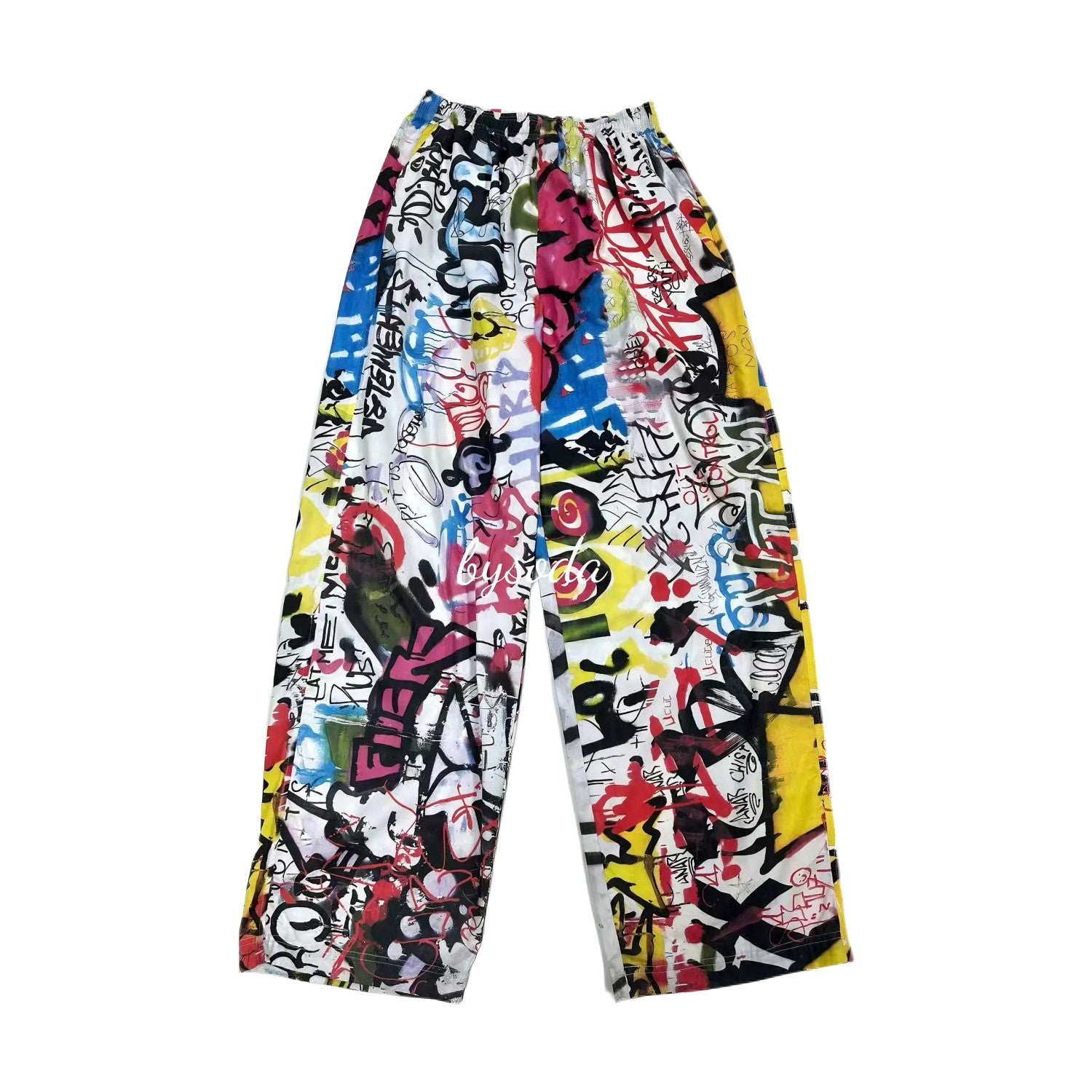 Vetements Men's Spring And Summer Digital Print Graffiti Wide-leg Pants Beenslackin The Same Opium Yvl Style High Street Trend Casual Pants Ngvp #2445