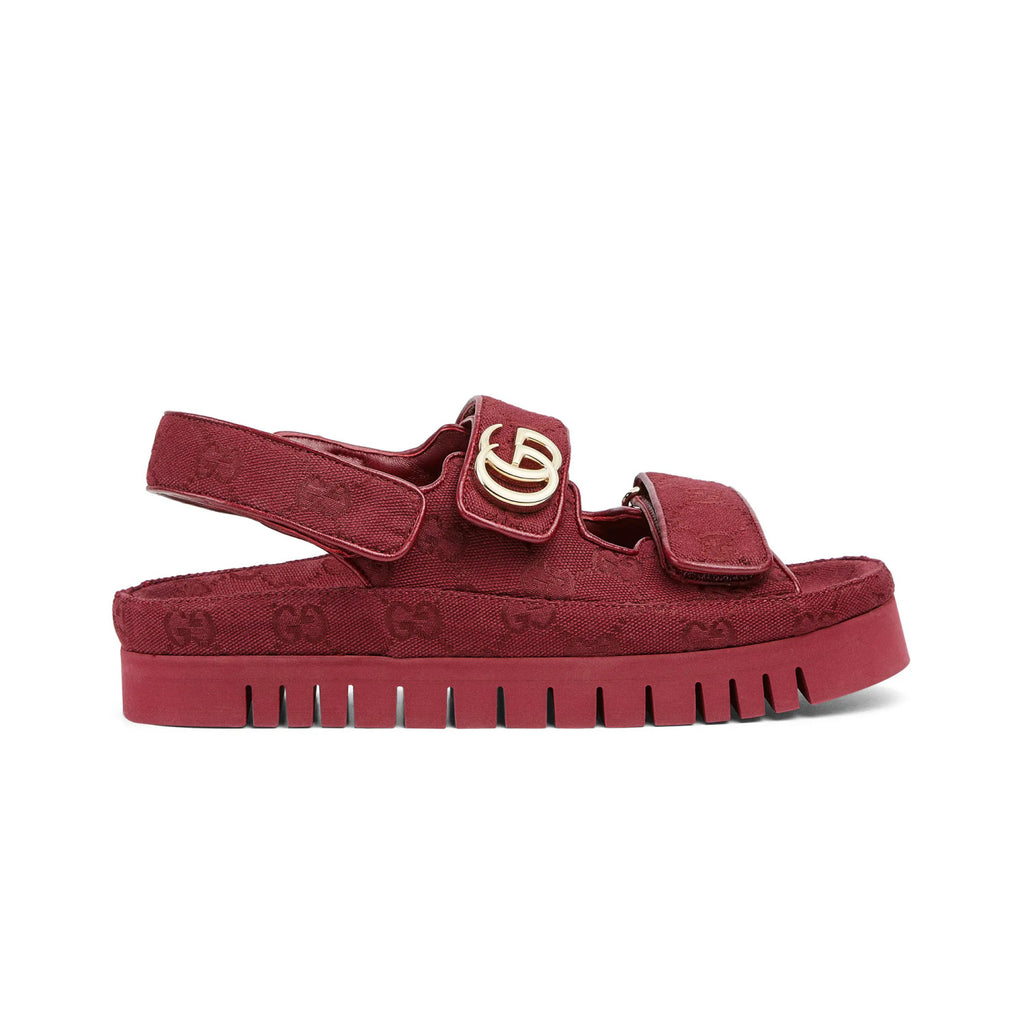 Gucci Women's Summer Solid Color Canvas Round Toe Velcro Sandals Shoes #77322