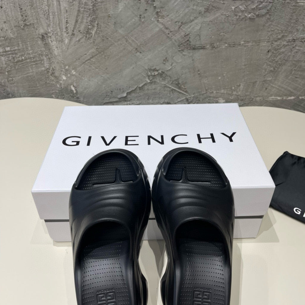 Givenchy Women's Summer Rubber Bottom Hollow Out Solid Color Thick Bottom Slope Heel Slippers Casual Shoes Heel High 10cm #81335