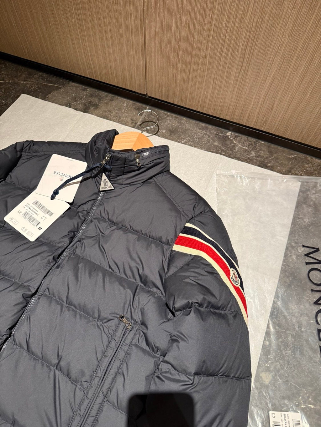 Moncler Men's Winter Fashion Casual High Neck Double Zip Goose Down Nylon Fabric Cotton Jacket Down Outerwear Jacket #79539