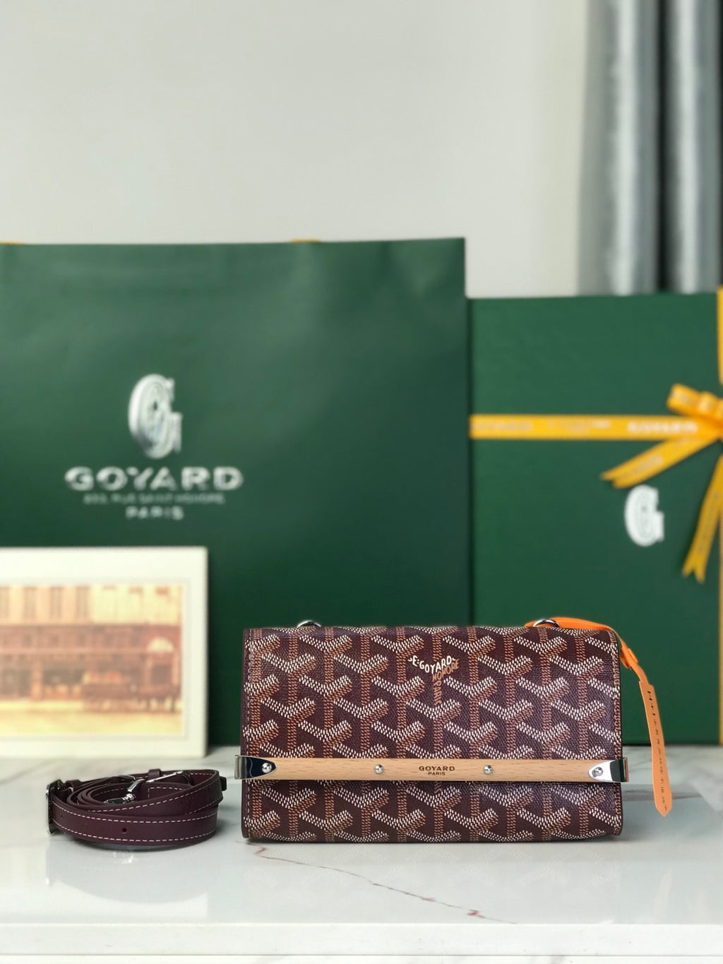 Goyard Monte-carl Mini Clutch Wooden Strap Iconic Luggage Crossbody Shoulder And Tote Bag Bags #196795