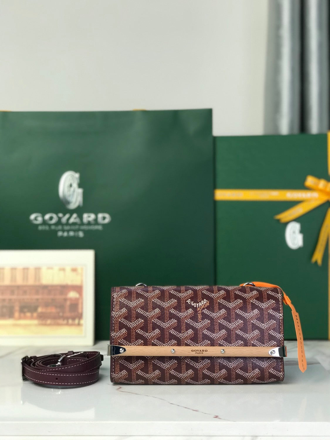 Goyard Monte-carl Mini Clutch Wooden Strap Iconic Luggage Crossbody Shoulder And Tote Bag Bags #196795