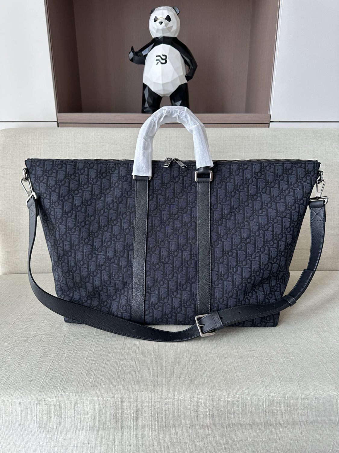 Dior Men's Weekender 40 Weekend Bag Jacquard Canvas Tote Shoulder Bag 2025 New Style Two-Tone Fashionable All-Over Print Bags 1ESDU134YKY_H27E #82351A