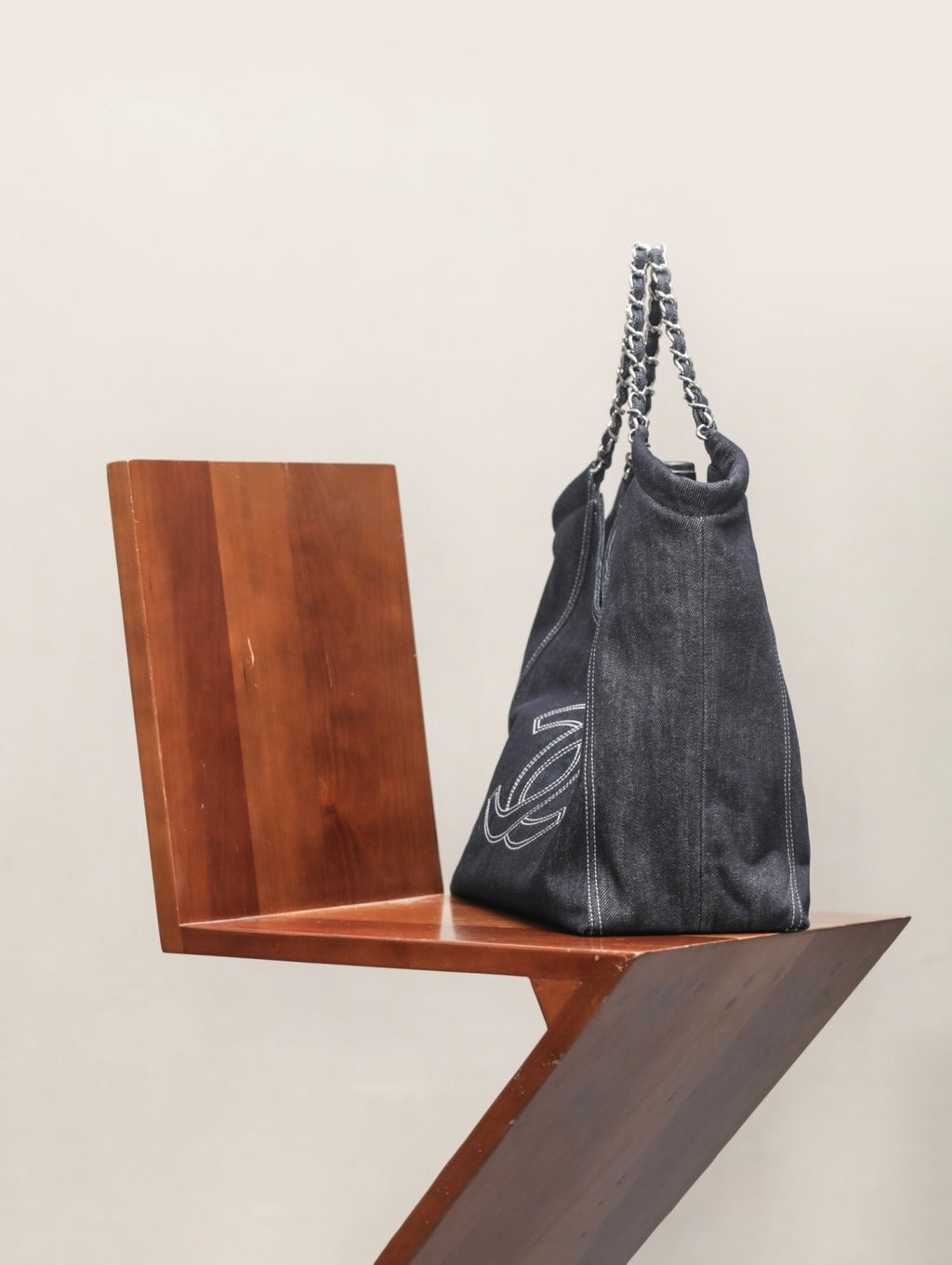 Chanel Vintage Denim Shopping Tote #295664