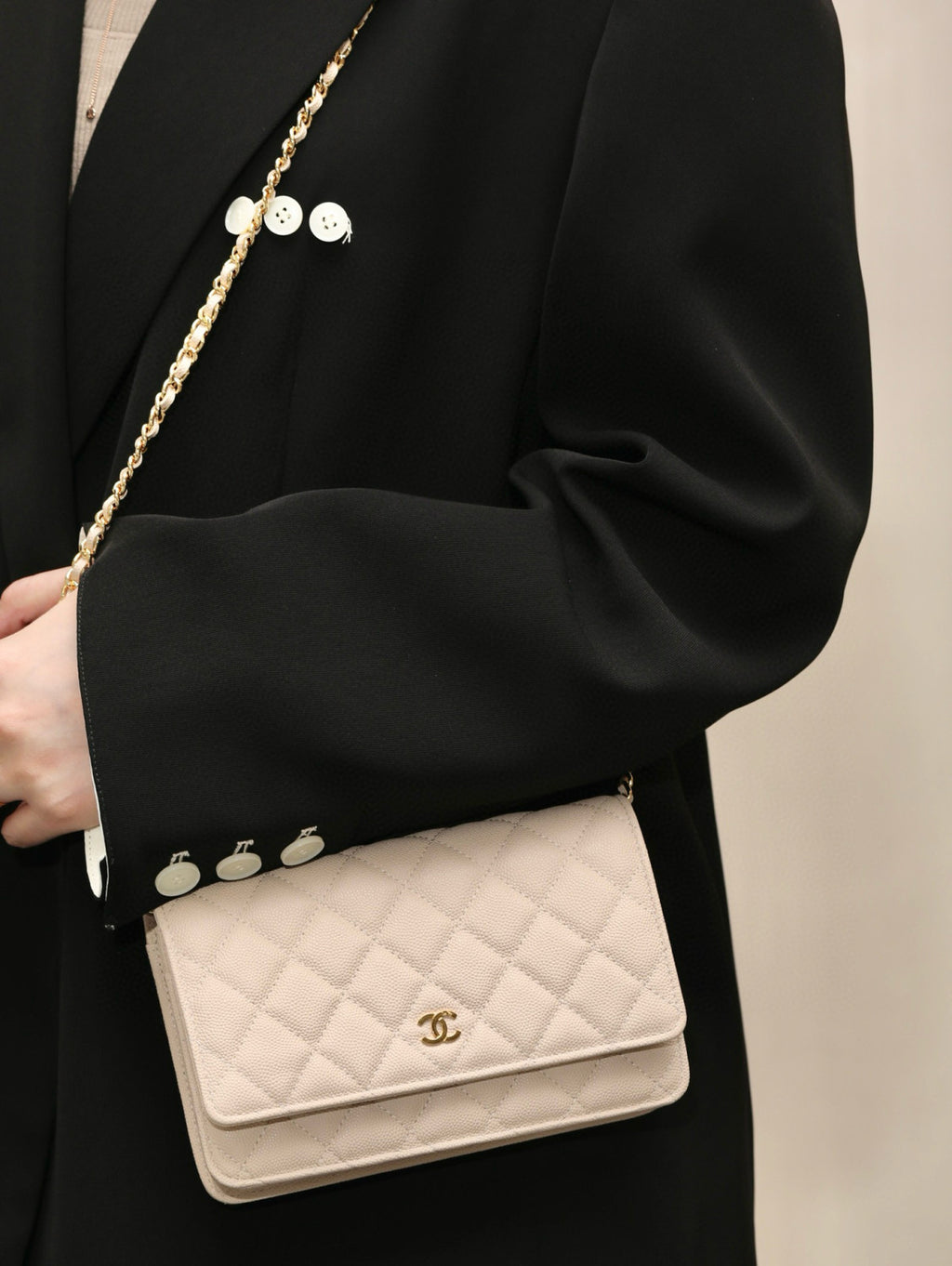 Chanel Woc Diamond Lattice Gold Logo Caviar Leather Chain Crossbody Bag Luxury Temperament Exquisite Women's Bag Bags  #81645