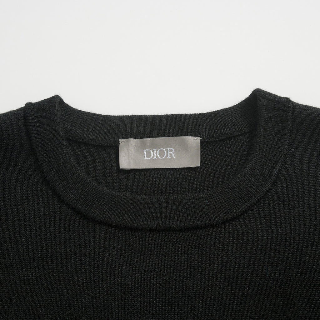 Dior Men's Autumn and Winter Solid Color Logo Letter Embroidery Round Neck Long Sleeve Sweater #73469