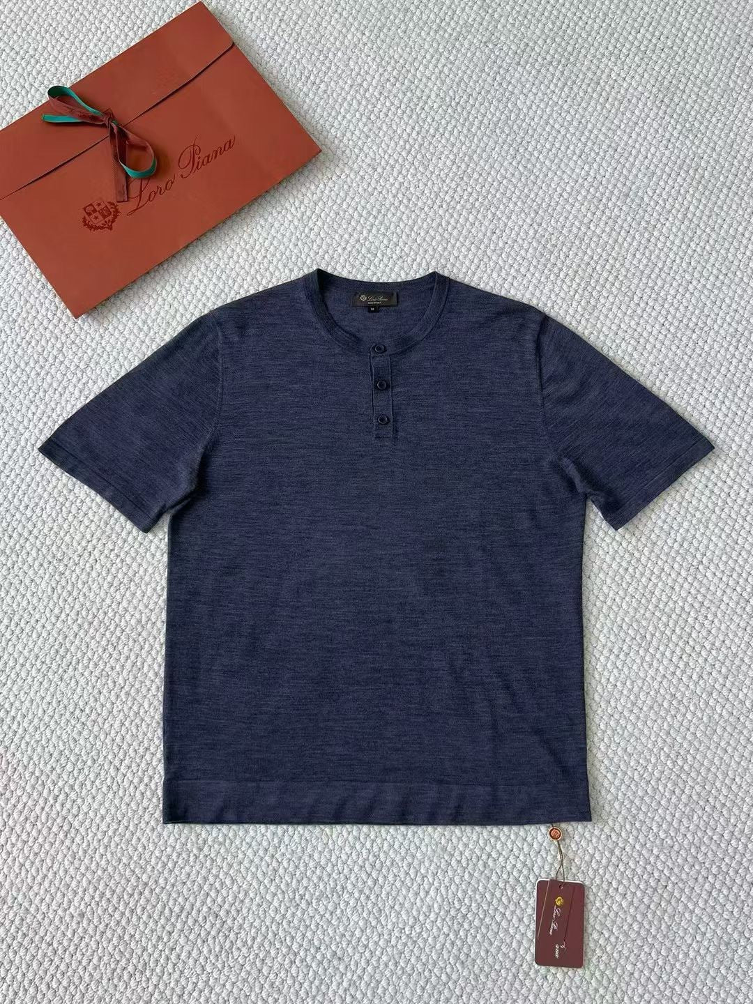 Loro Piana Top-quality Version Men's T-Shirt Cotton#375406