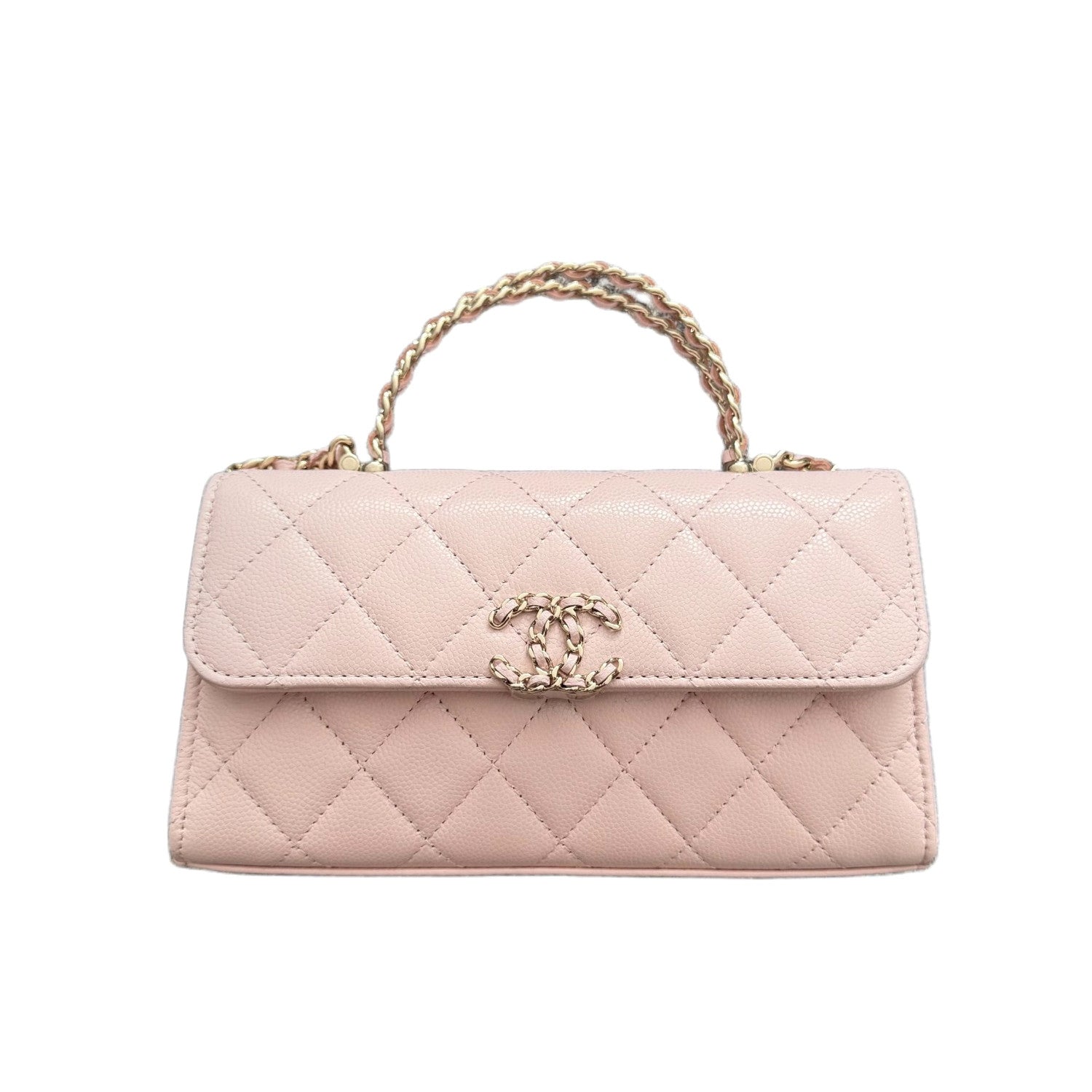Chanel Women's Solid Color Diamond Pattern Chain Shoulder Strap Grain Embossed Leather Flap Bag Single Shoulder Handbag Crossbody Bags #77513