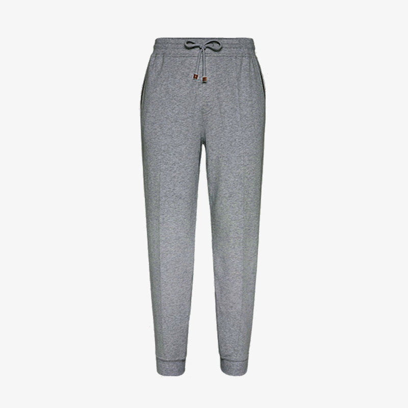 Brunello Cucinelli Men's Lace-up Sweatpants Four Seasons Solid Color Cotton Casual Drawstring Trousers Pants Ngvp #1767