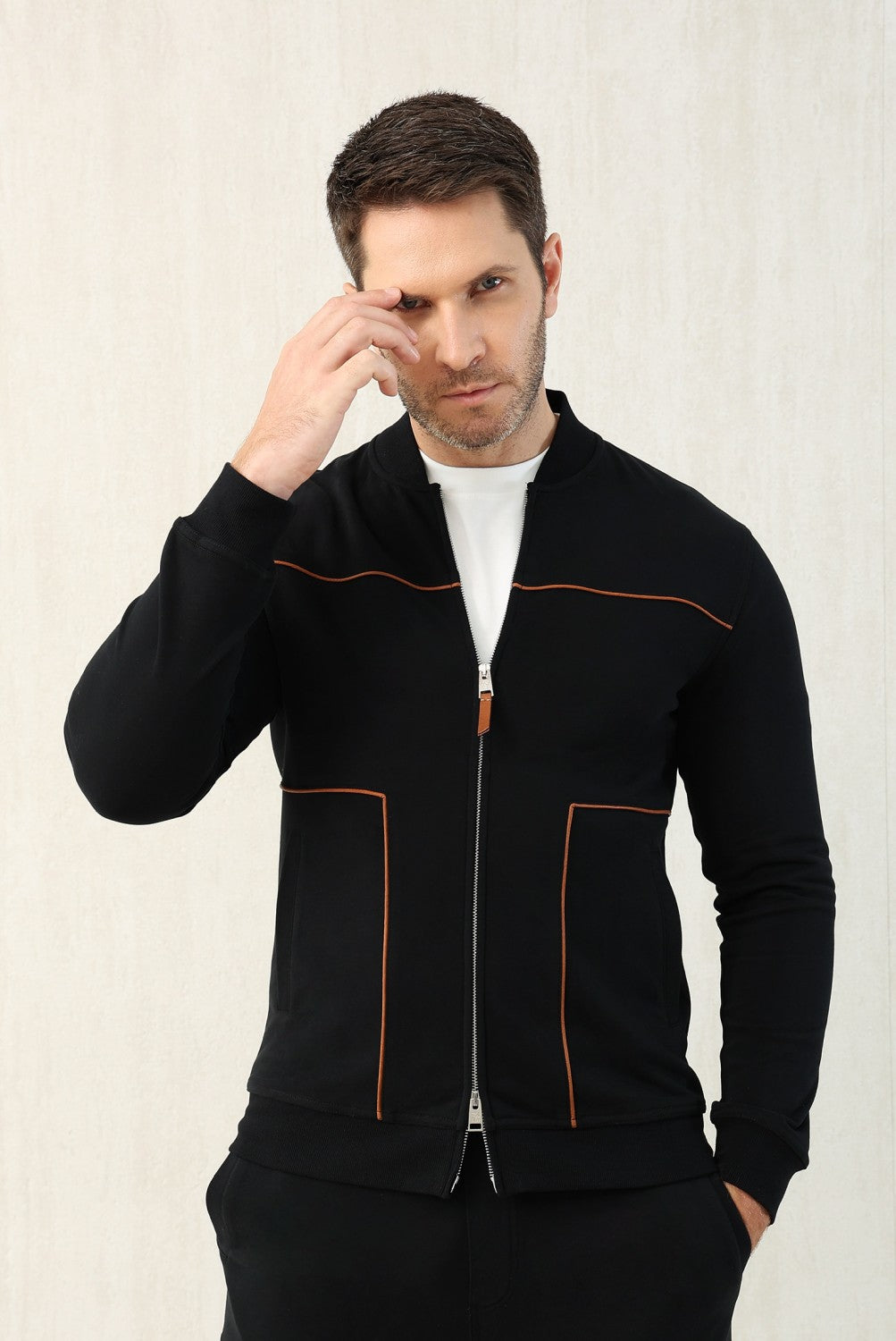 Brunello Cucinelli Men's Spring and Autumn Hooded Long Sleeve Cotton Casual Sports Sweatshirt Zipper Long Sleeve Jacket Ngvp #1766