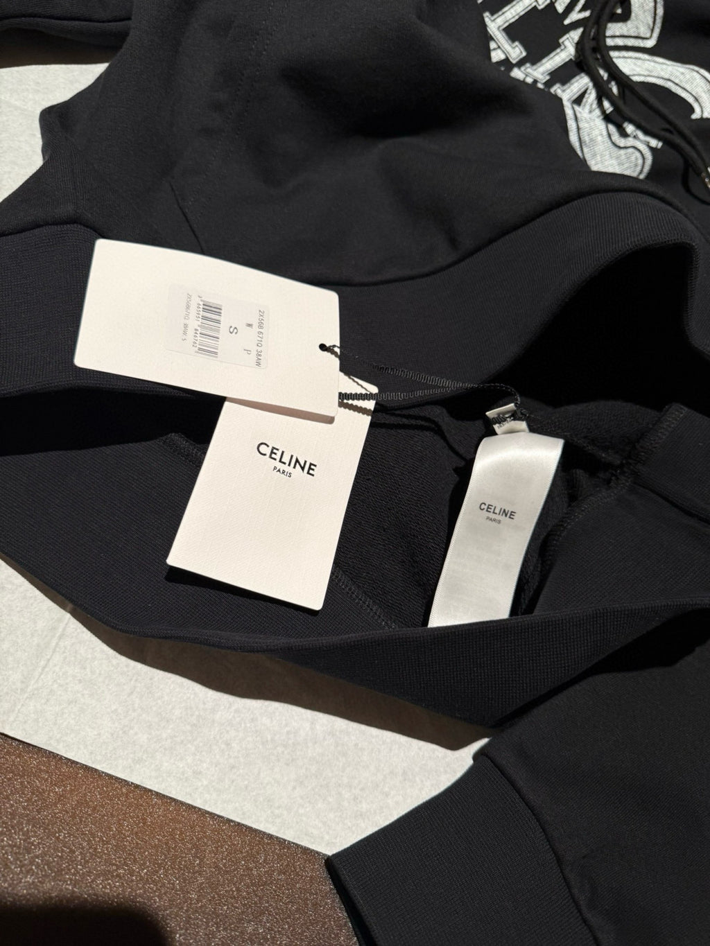Celine Men's And Women's Spring/Fall Fashion Casual Solid Color Letter Print Hooded Pullover Oversized Long Sleeve Sweatshirt #78632