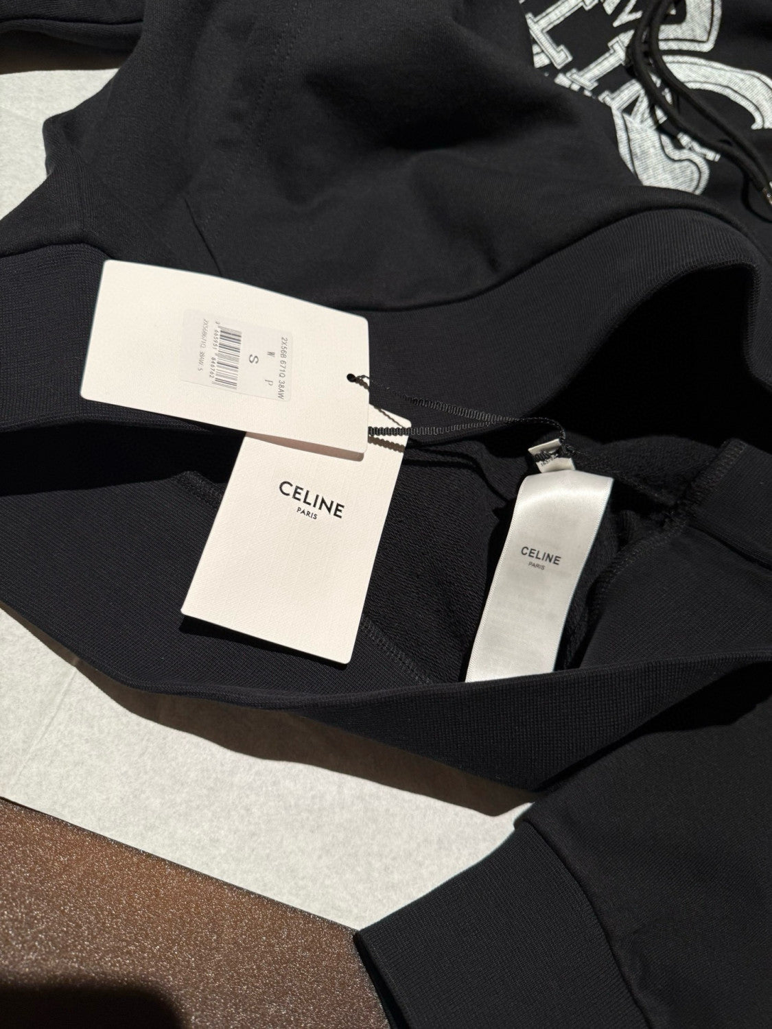 Celine Men's And Women's Spring/Fall Fashion Casual Solid Color Letter Print Hooded Pullover Oversized Long Sleeve Sweatshirt #78632