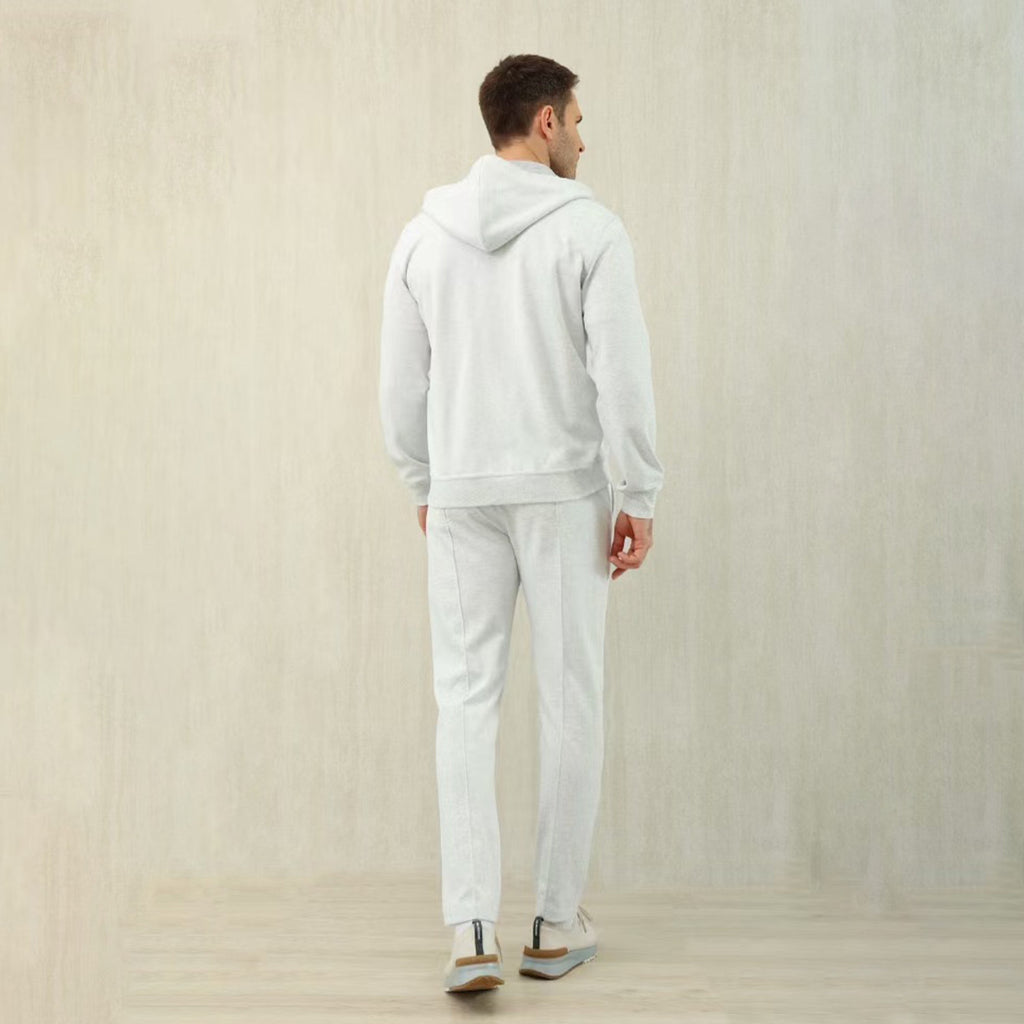 Brunello Cucinelli Men's Solid Colour Hooded Zip Sweatshirt Jacket Drawstring Comfort Straight Trousers Pants Sweatpants Suit Set  #81324