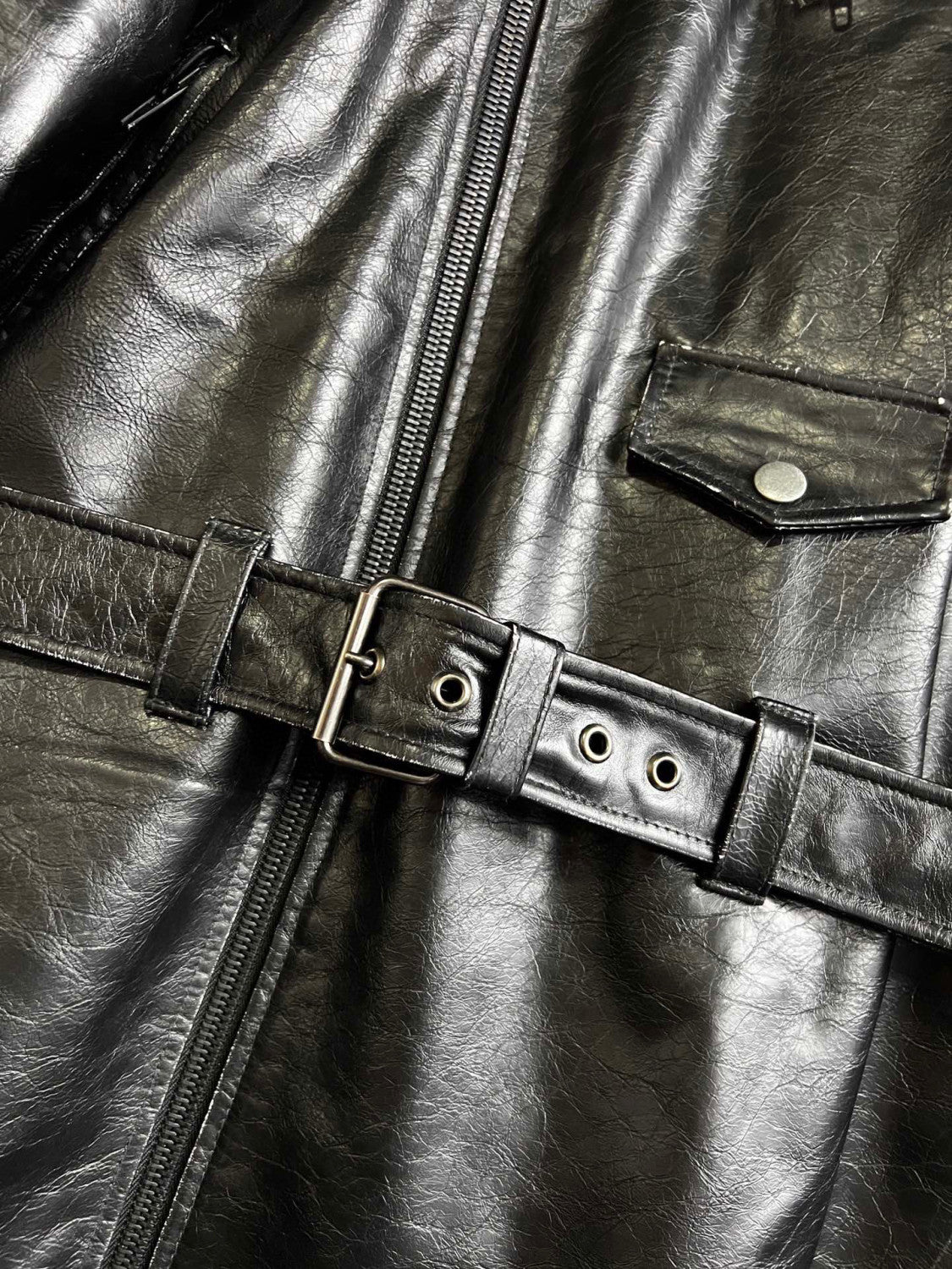 Balenciaga Black Leather Vintage Long Jacket Ngvp #6657