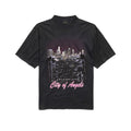 Balenciaga City Of Angels T-shirt Medium Fit In Dirty White Men's Spring And Summer High Street Trend Round Neck Short Sleeve Straight T-shirt Ngvp #1875