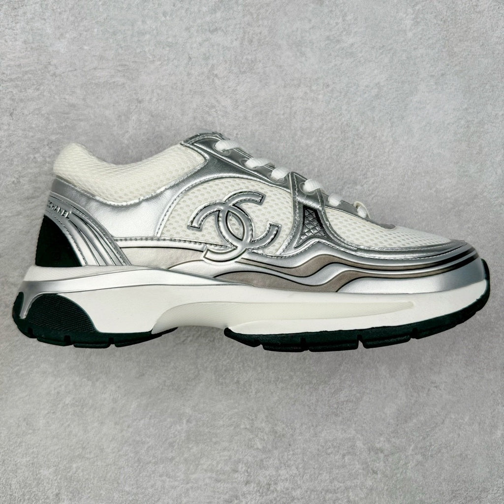 Chanel Women's Early Spring Vacation Clash Breathable Mesh Fashion Sneakers Trendy Logo Strappy Casual Shoes Sole Thickness:3.5cm #81435