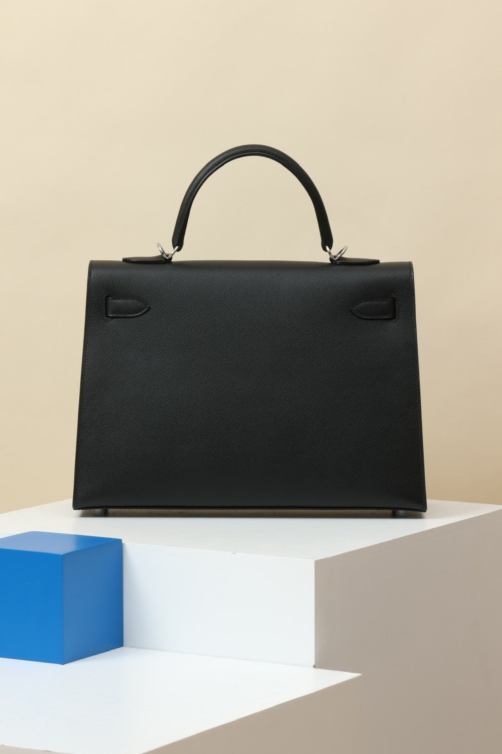 Hermes KL35 Solid Color Cowhide Leather Handbag Metal Buckle Kelly Bag Bags Accessories #75744