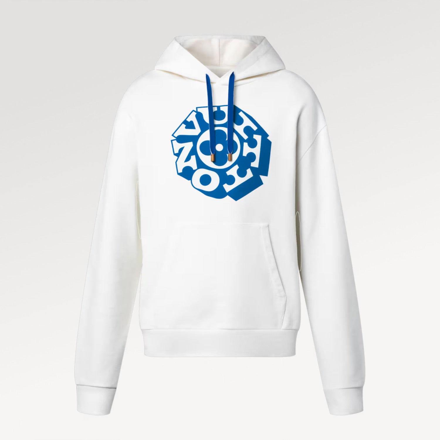 Louis Vuitton Vuitton Flower Pattern Print White Sweatshirt Fashion Trend Hooded Drawstring Men's Spring And Autumn Pullover Hoodie #81419