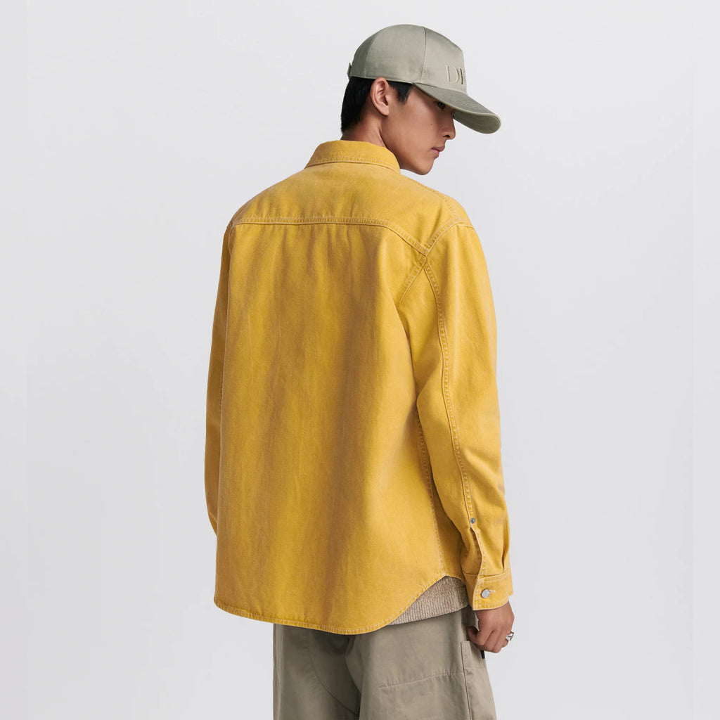 Dior And Stone Island Men's Jacket Shirt Embroidered Logo Lapel Single-breasted Fashion Casual Shirt  #71491