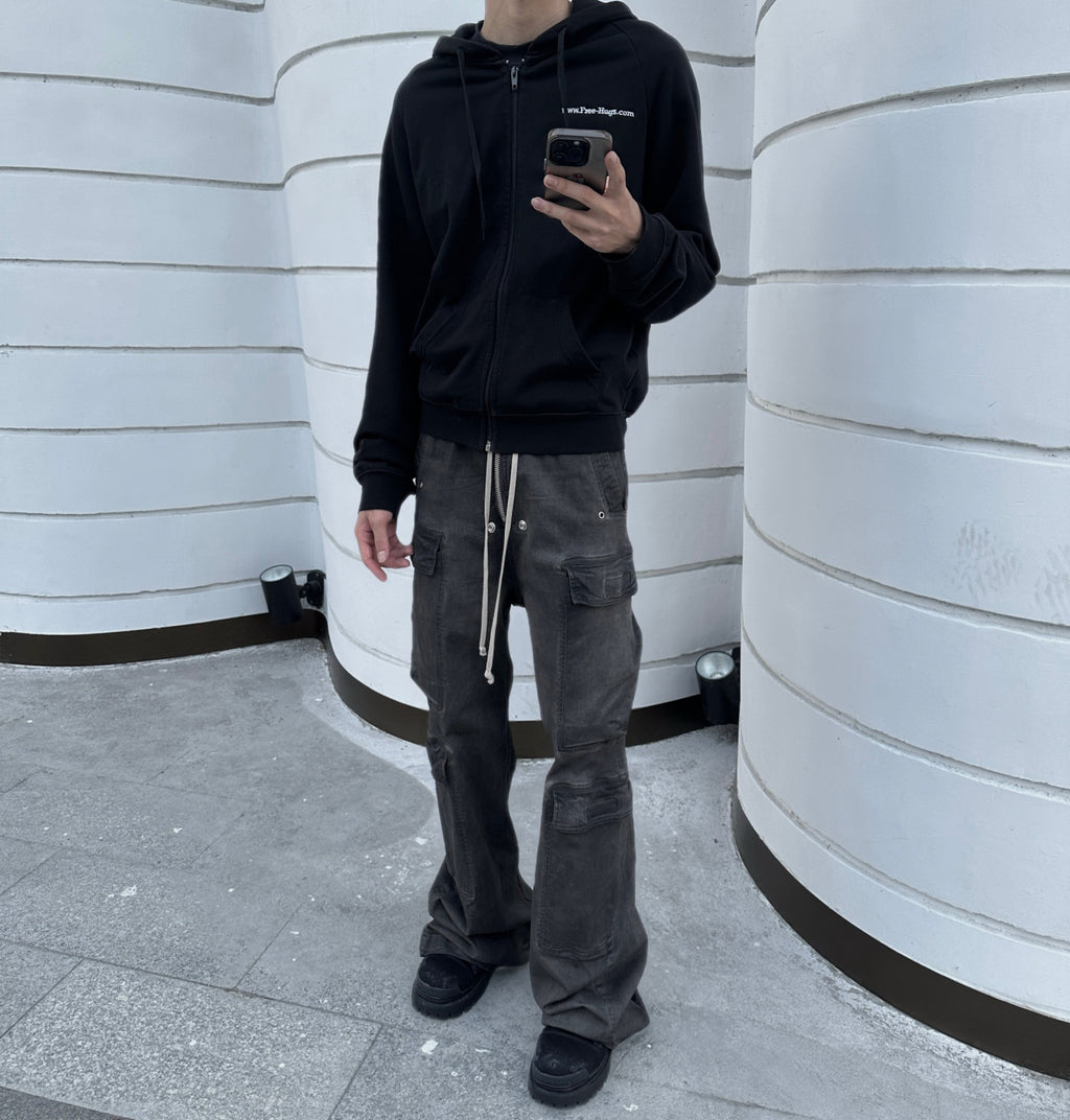 Vetements Men's Autumn And Winter Wheat Earth Short Printed Hooded Sweatshirt Zipper Embroidery High Street Trend Hoodie Jacket Ngvp #2454