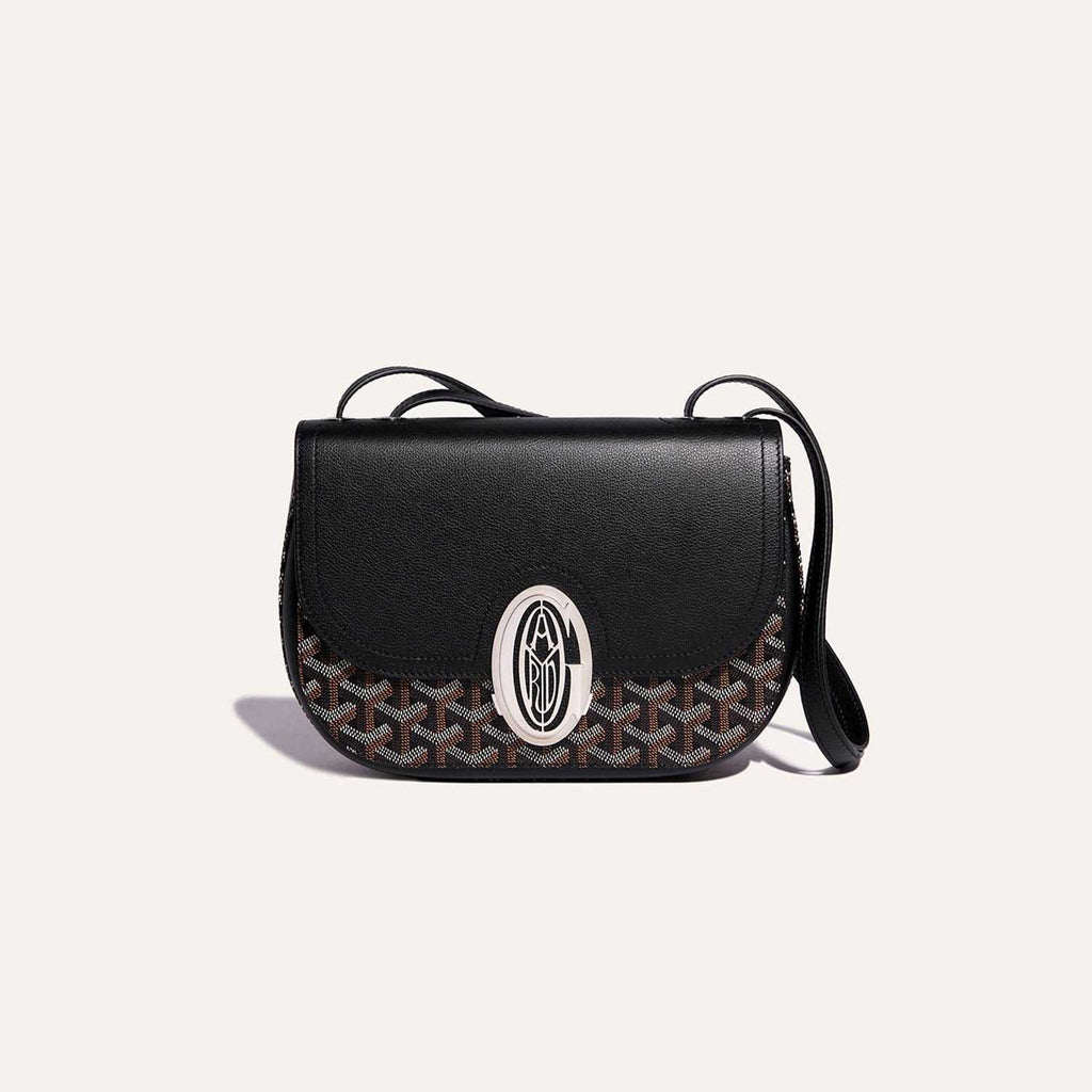 Goyard 233 Classic Edition Fashionable Modern Canvas And Calfskin Crossbody Bag With Metal Logo Buckle Bag Bags #196800